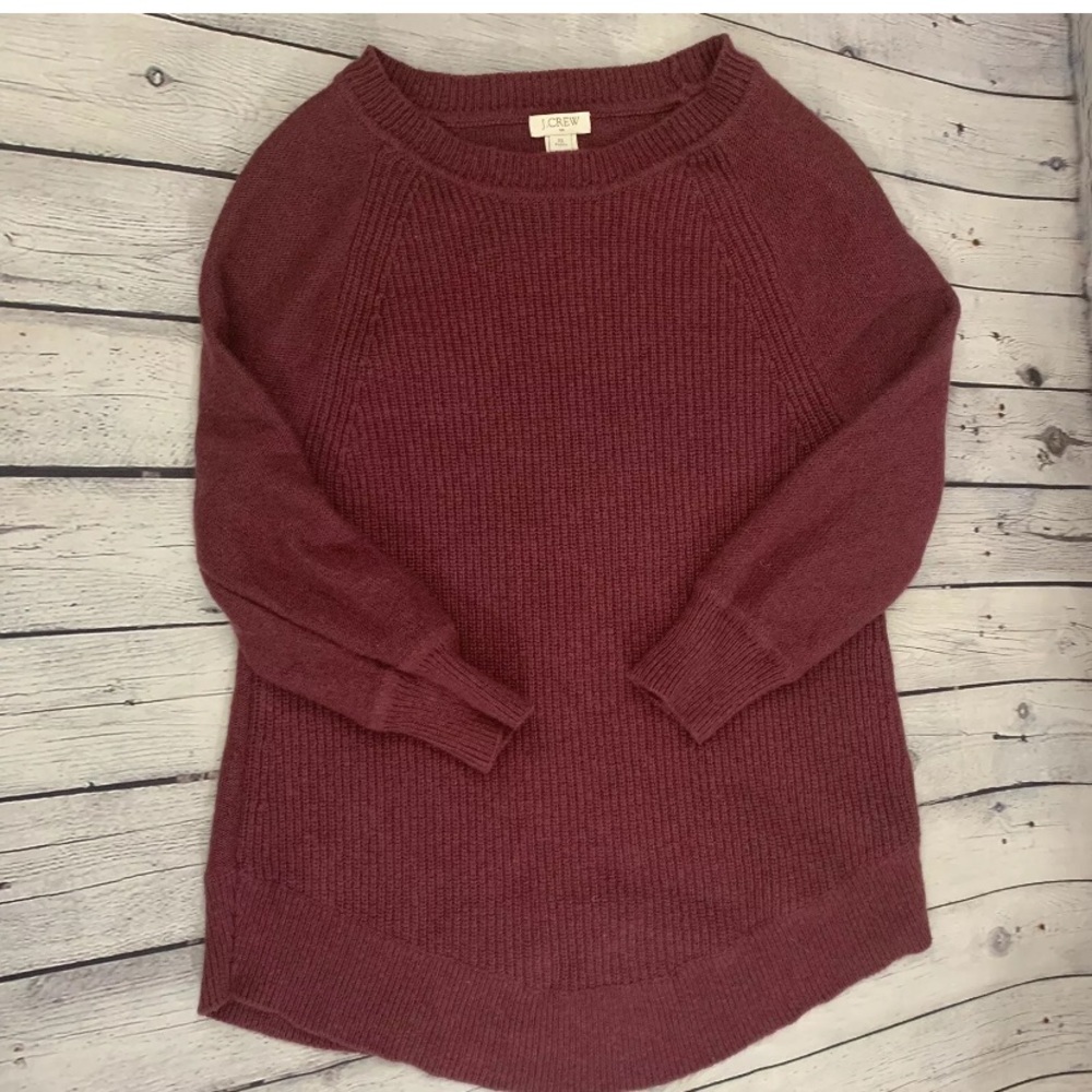 J.Crew XS Crew Neck Curved Hem Sweater C9720 - Picture 7 of 8